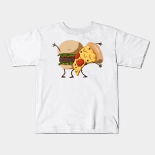 Dancing burger and pizza Kids T-Shirt